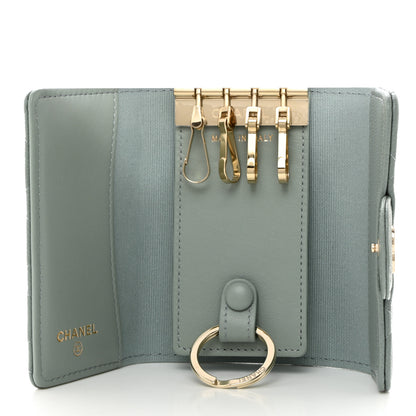 Chanel Caviar Quilted Classic 4 Key Holder Wallet Grey 5 of 9