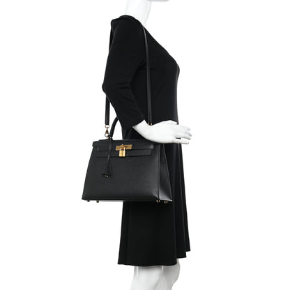 Hermes Epsom Kelly Sellier 28 Black 2 of 11