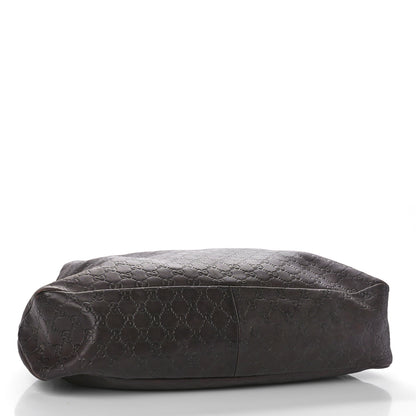 Gucci Guccissima Large Horsebit Chain Hobo Chocolate 4 of 13