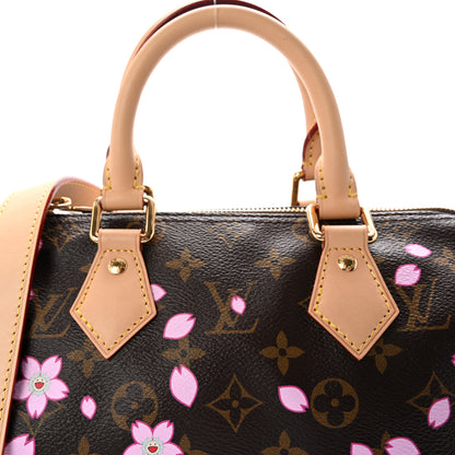 Louis Vuitton LV X TM Monogram Cherry Blossom Speedy Bandouliere 25 Sakura Brown 7 of 9