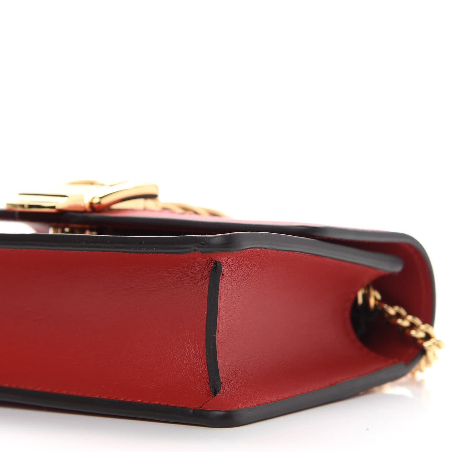 Calfskin Super Mini Sylvie Chain Shoulder Bag Hibiscus Red