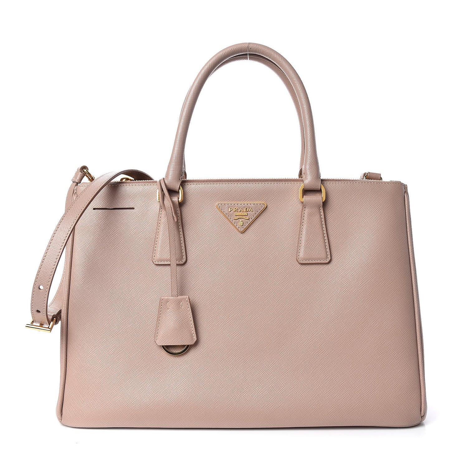 Saffiano Medium Galleria Double Zip Tote Cammeo
