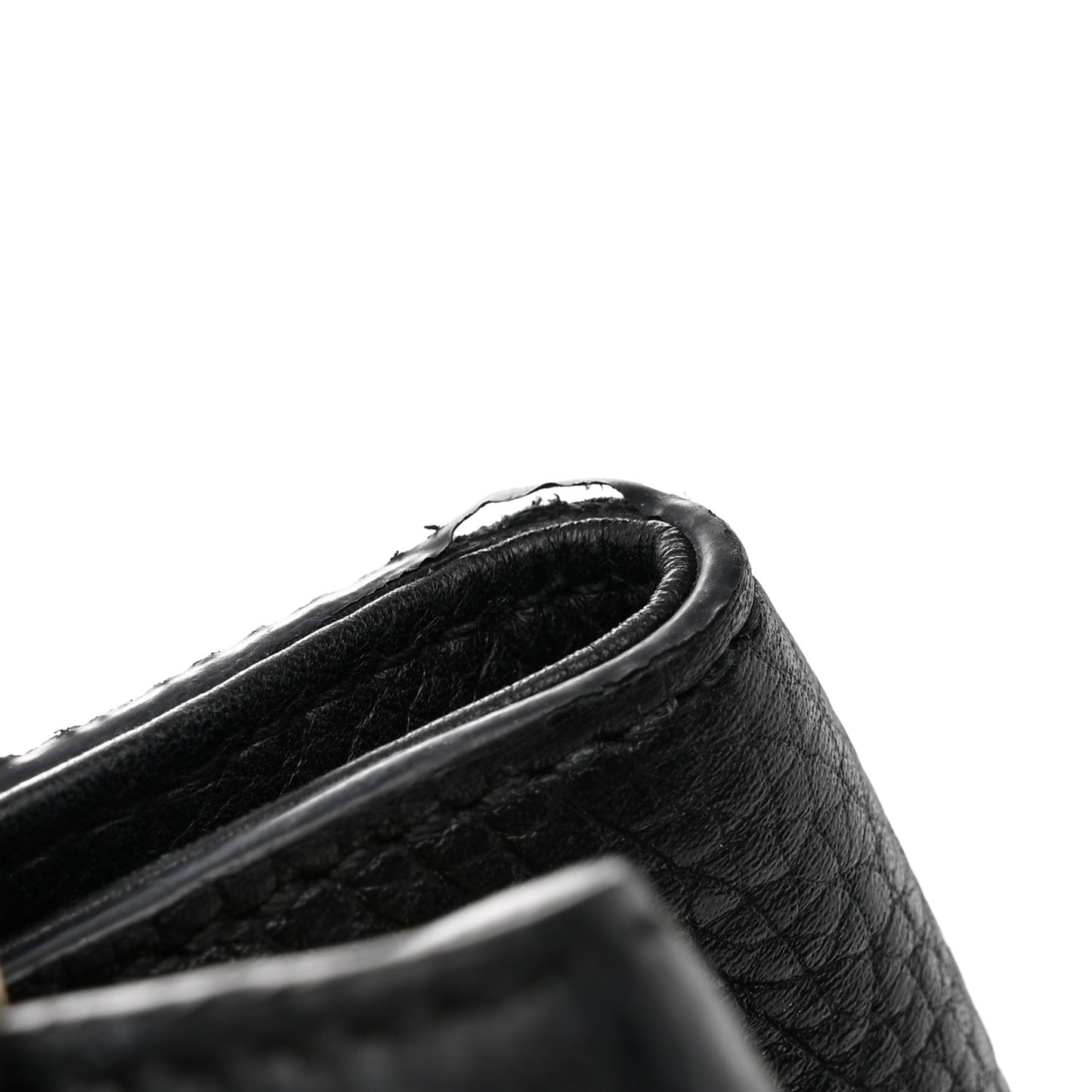 Pebbled Calfskin Medium Soho Chain Shoulder Bag Black
