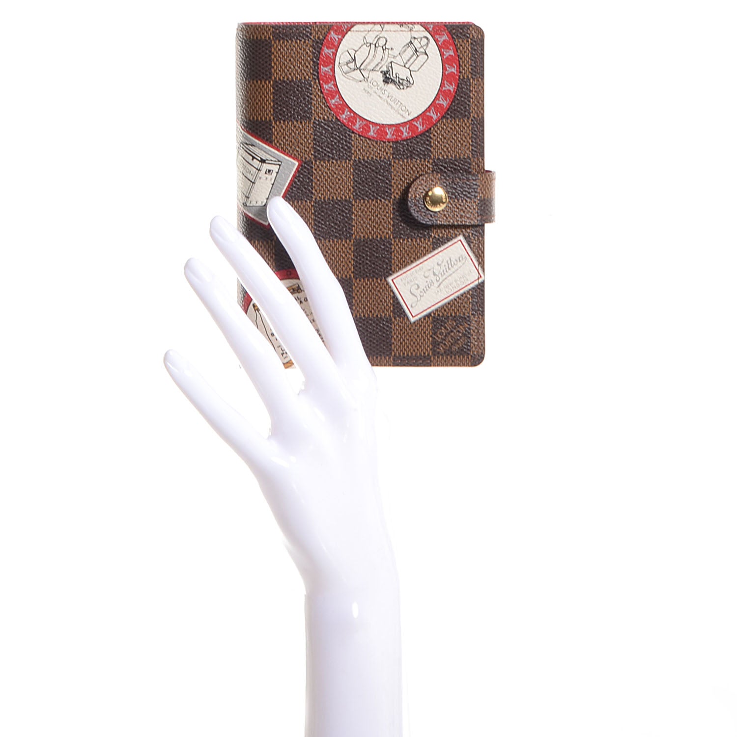 Louis Vuitton Damier Ebene Patch Small Ring Agenda Cover 2 of 7