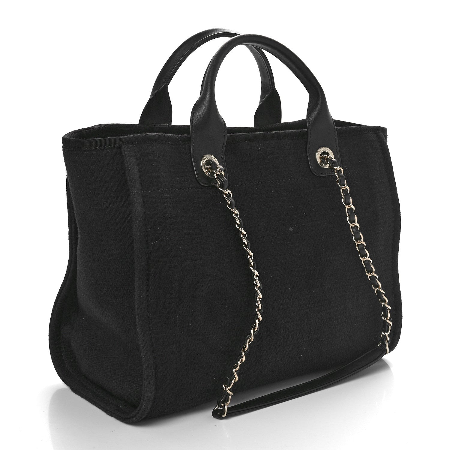 Chanel Mixed Fibers Small Deauville Tote Black 2 of 10