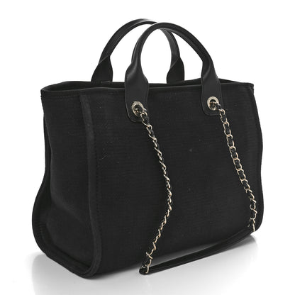 Chanel Mixed Fibers Small Deauville Tote Black 2 of 10