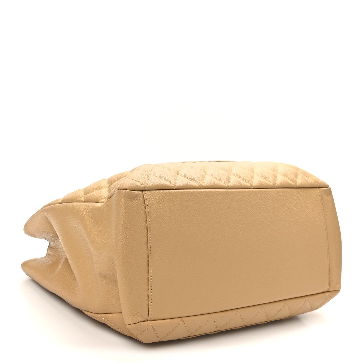 Caviar Quilted Grand Shopping Tote GST Beige