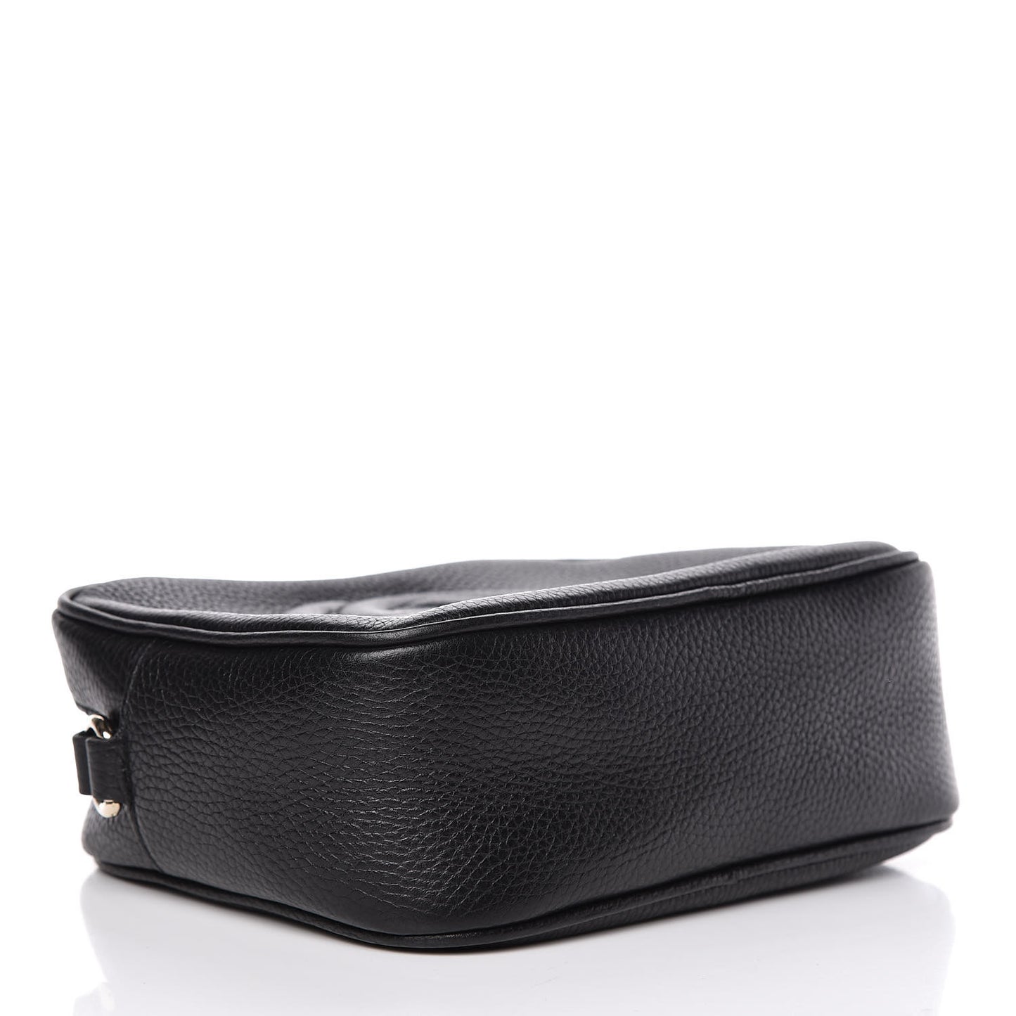 Pebbled Calfskin Small Soho Disco Bag Black
