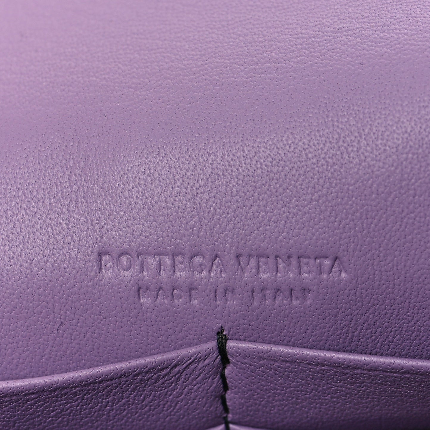Nappa Intrecciato Studded Embellished Chain Wallet Purple