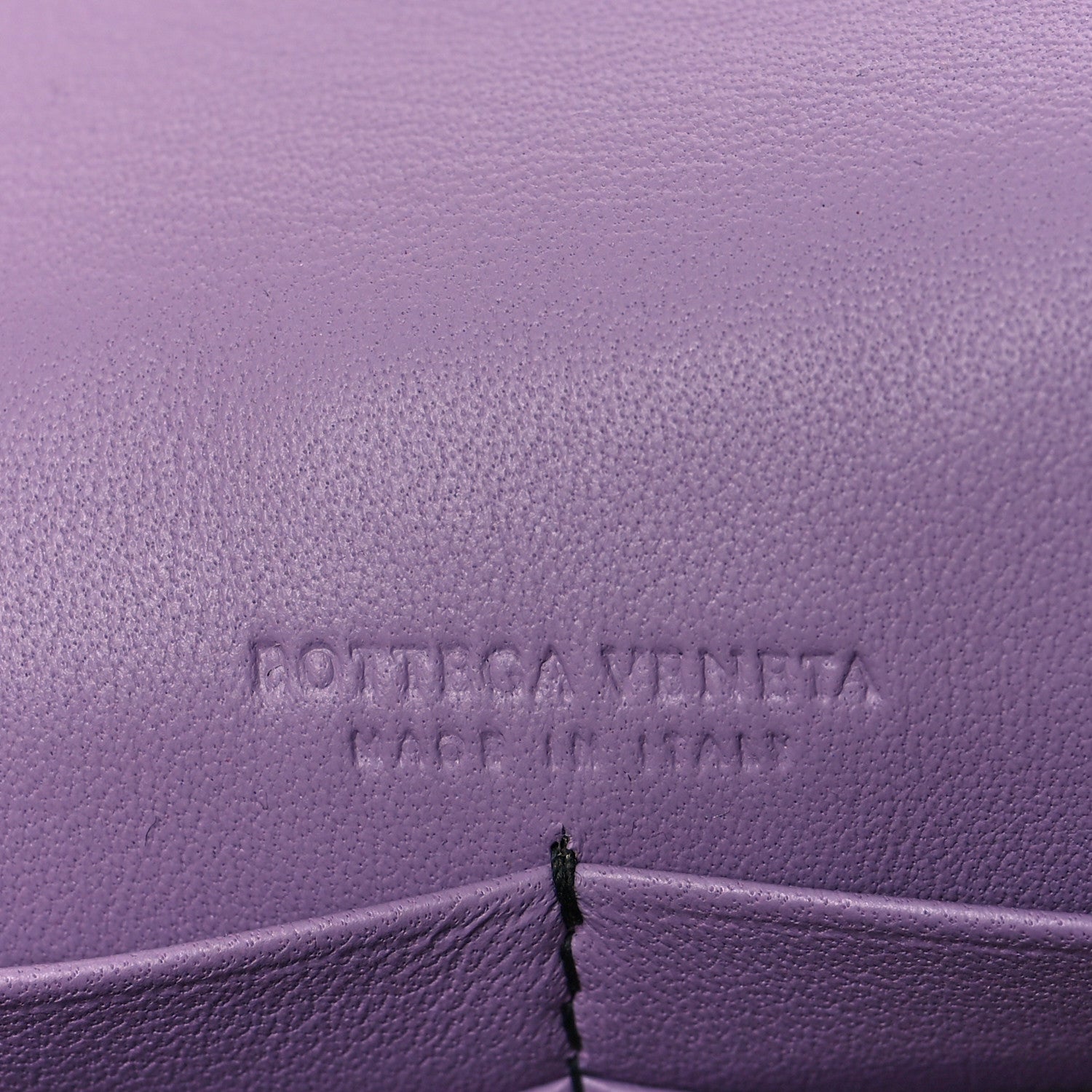 Bottega Veneta Nappa Intrecciato Studded Embellished Chain Wallet Purple 6 of 9
