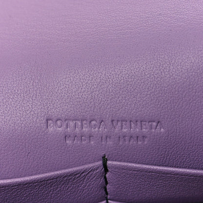 Bottega Veneta Nappa Intrecciato Studded Embellished Chain Wallet Purple 6 of 9