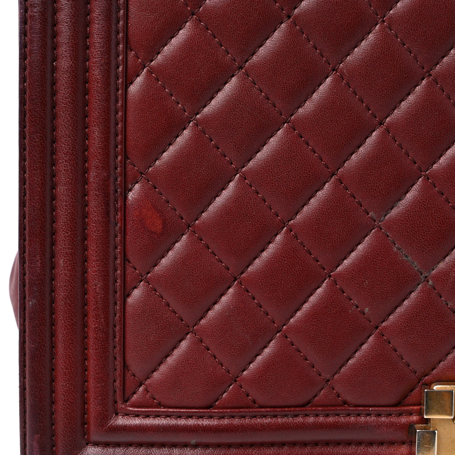 Chanel Lambskin Quilted New Medium Boy Flap Dark Red 18 of 20