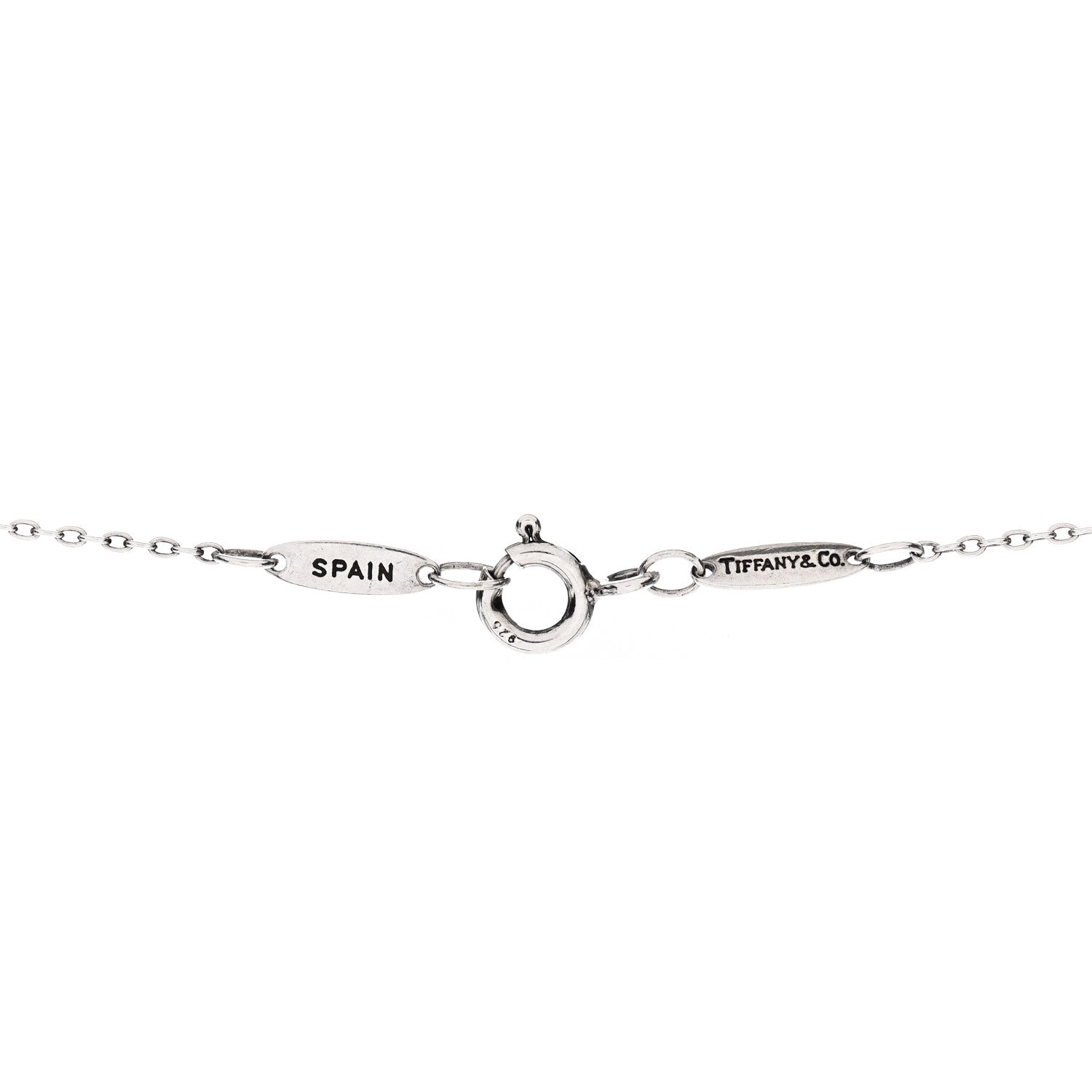 Tiffany Sterling Silver 16mm Elsa Peretti Open Heart Pendant Necklace 5 of 6