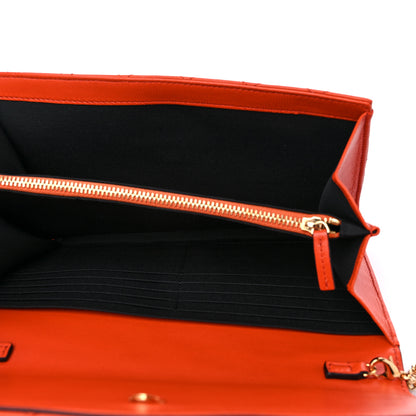 Versace Lambskin Quilted Medusa Wallet On Chain Crossbody Dark Orange 5 of 9