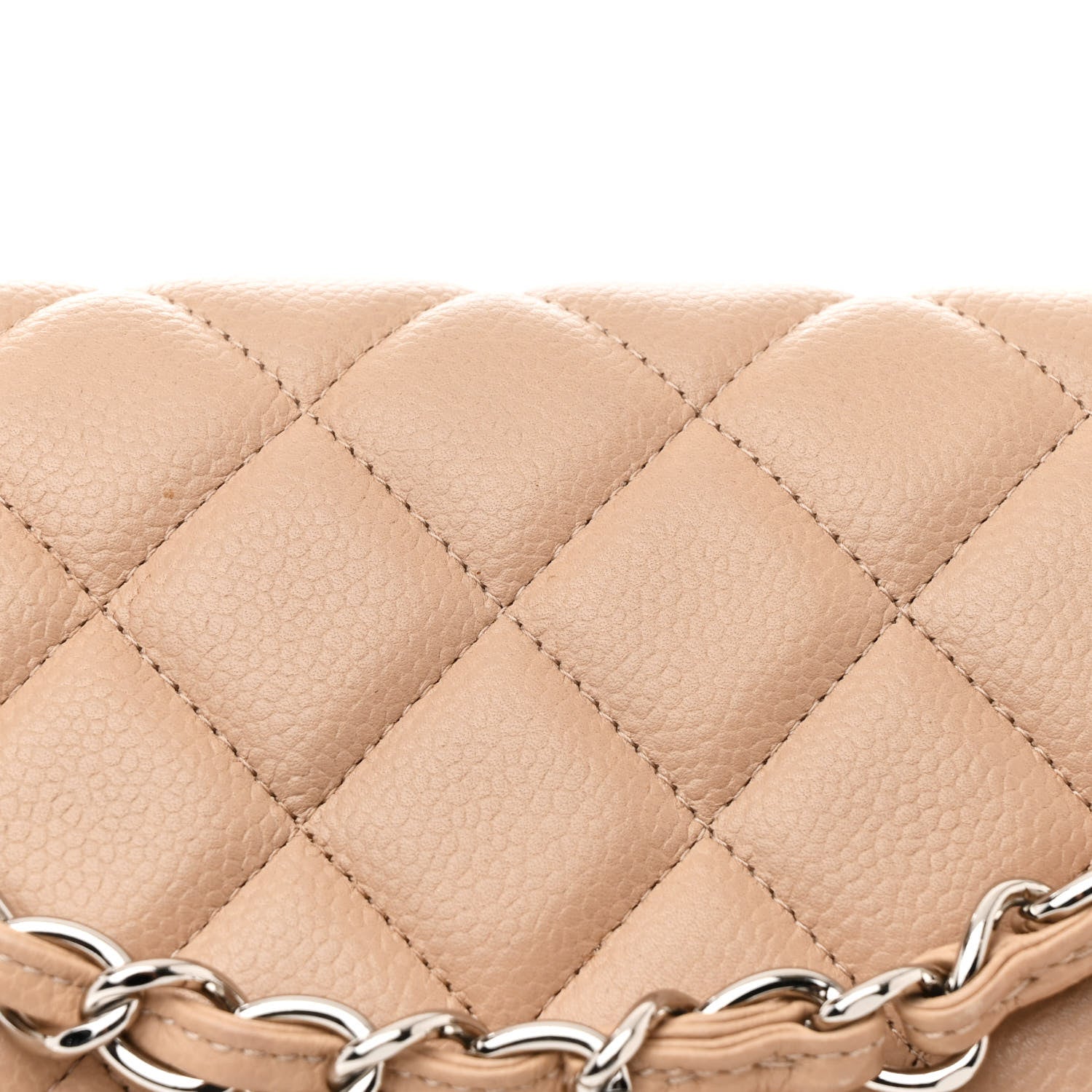 Chanel Caviar Quilted Maxi Double Flap Beige 8 of 10