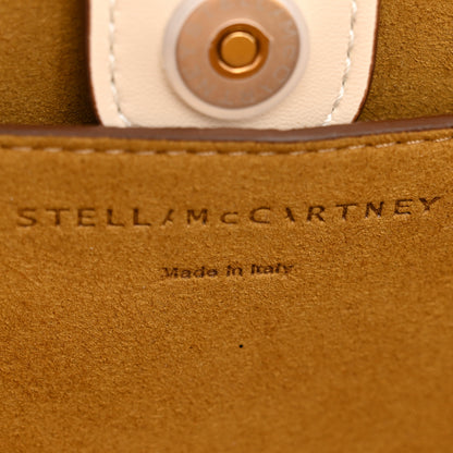Stella McCartney Eco Alter Nappa Perforated Logo Double Top Handle Crossbody Bag White 6 of 10