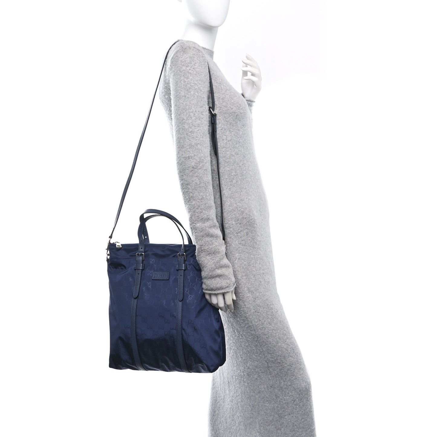 Nylon Monogram Medium Vertical Tote Tide