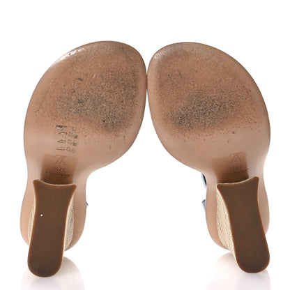 Louis Vuitton Monogram Denim Maia Wedge Sandal 37.5 6 of 8