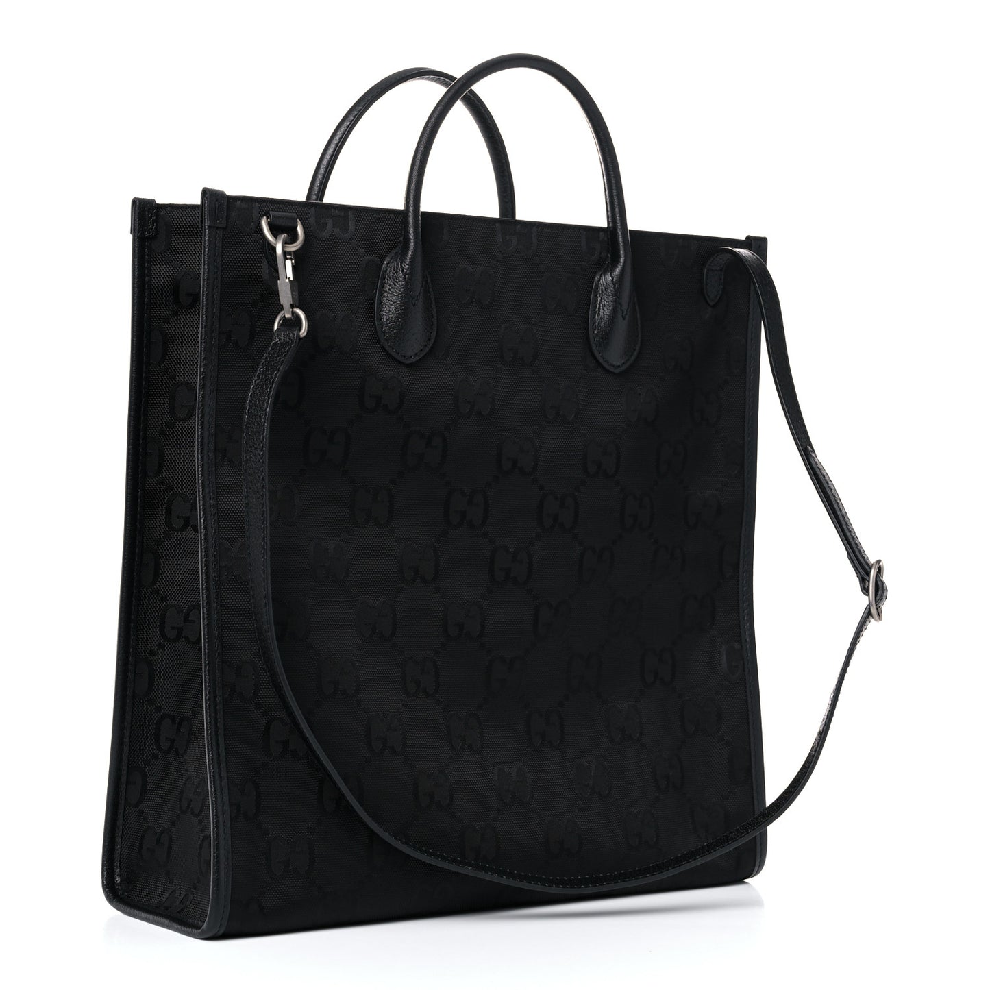 Econyl Nylon Monogram Off The Grid Long Tote Bag Black