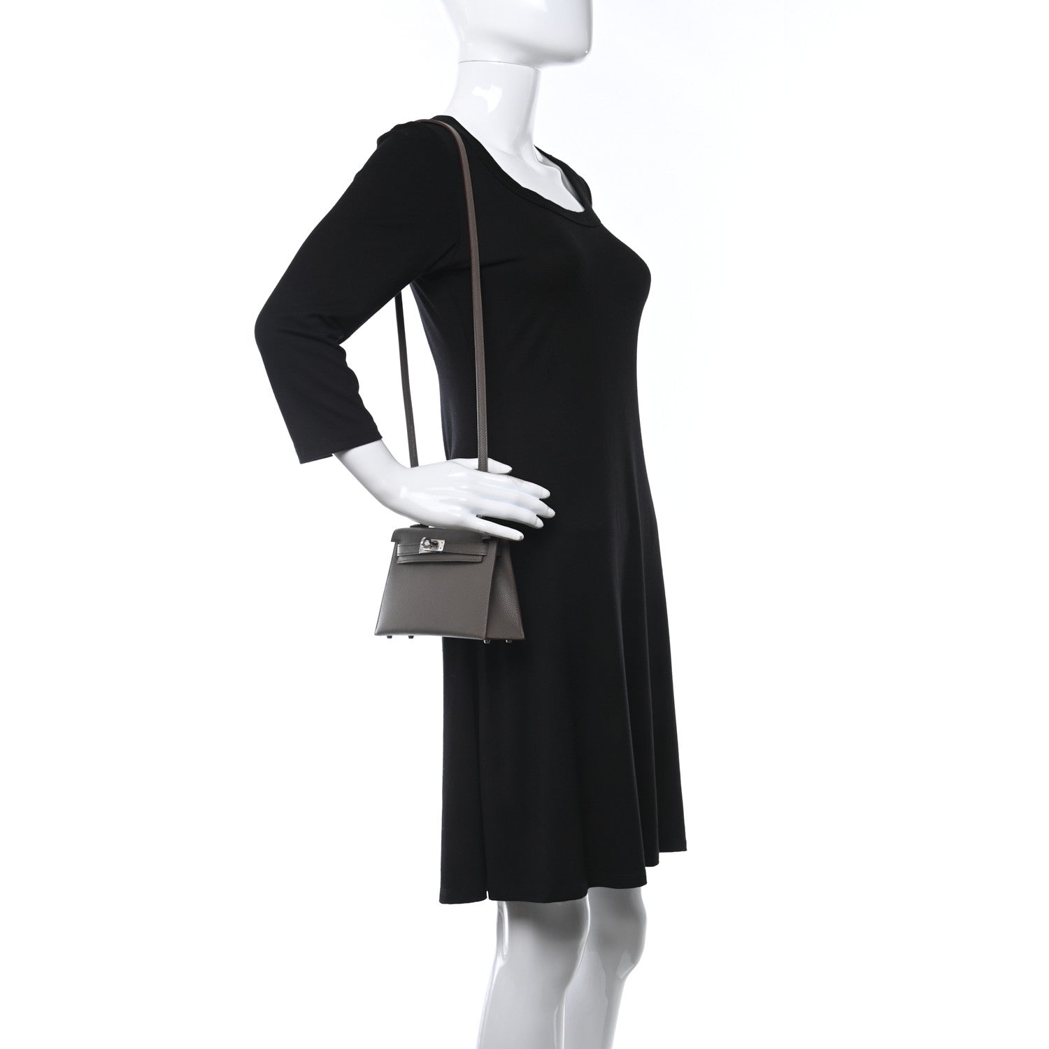 Hermes Epsom Mini Kelly Sellier 20 Etain 2 of 13