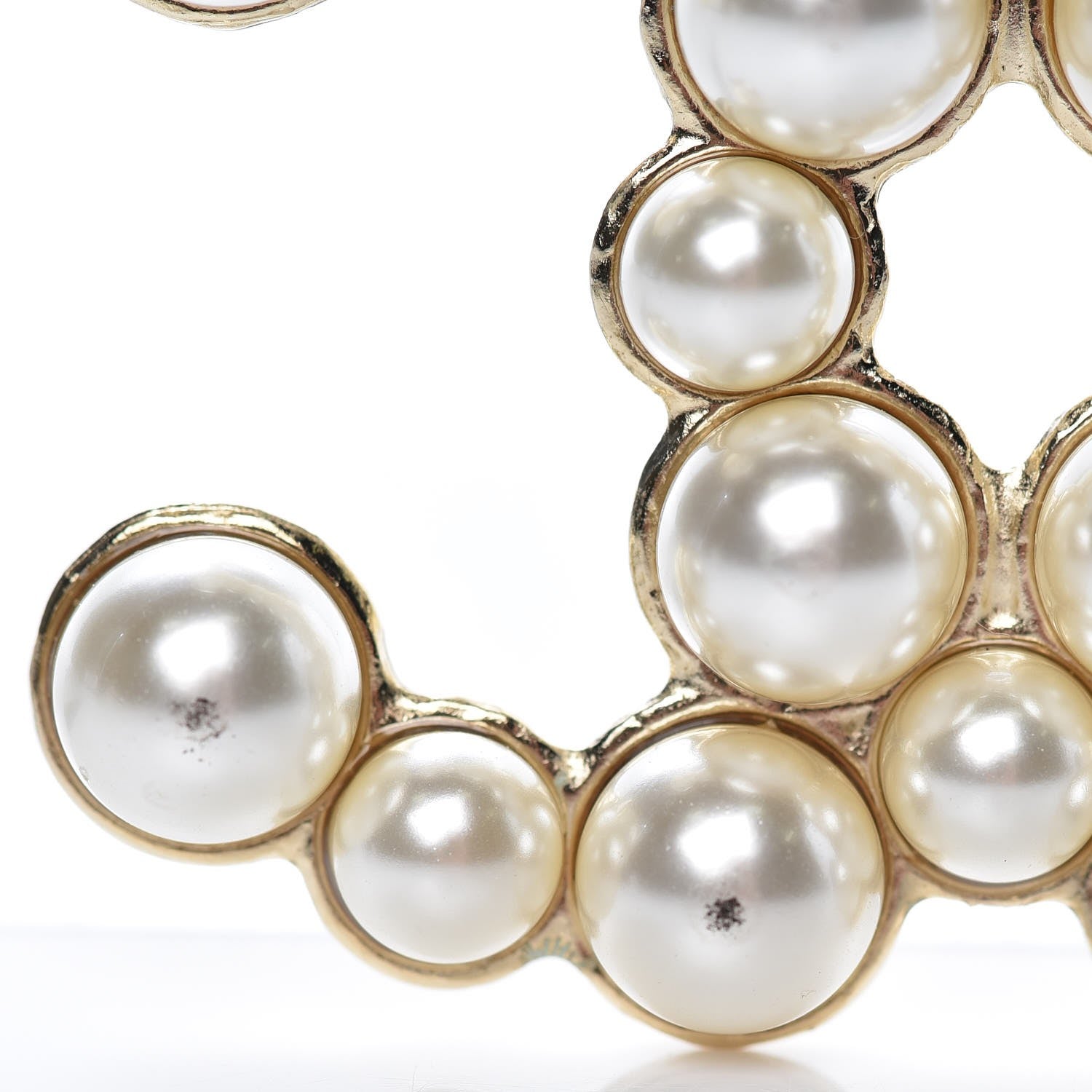 Chanel Pearl CC Brooch Pin Gold 7 of 9
