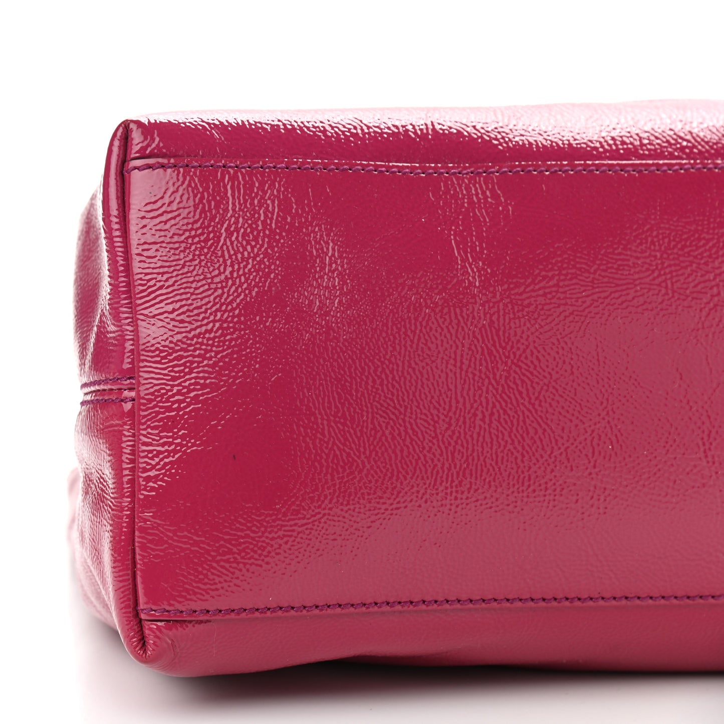 Vernice Naplack Medium Soho Chain Shoulder Bag Bright Bouganville