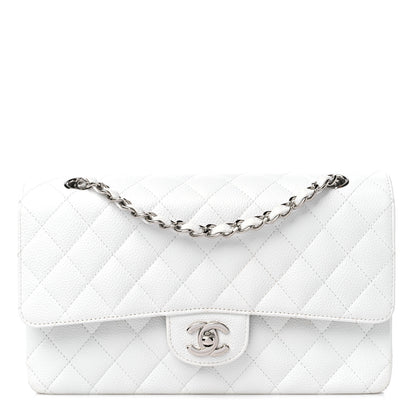 Chanel Caviar Quilted Medium Double Flap White 1 of 11