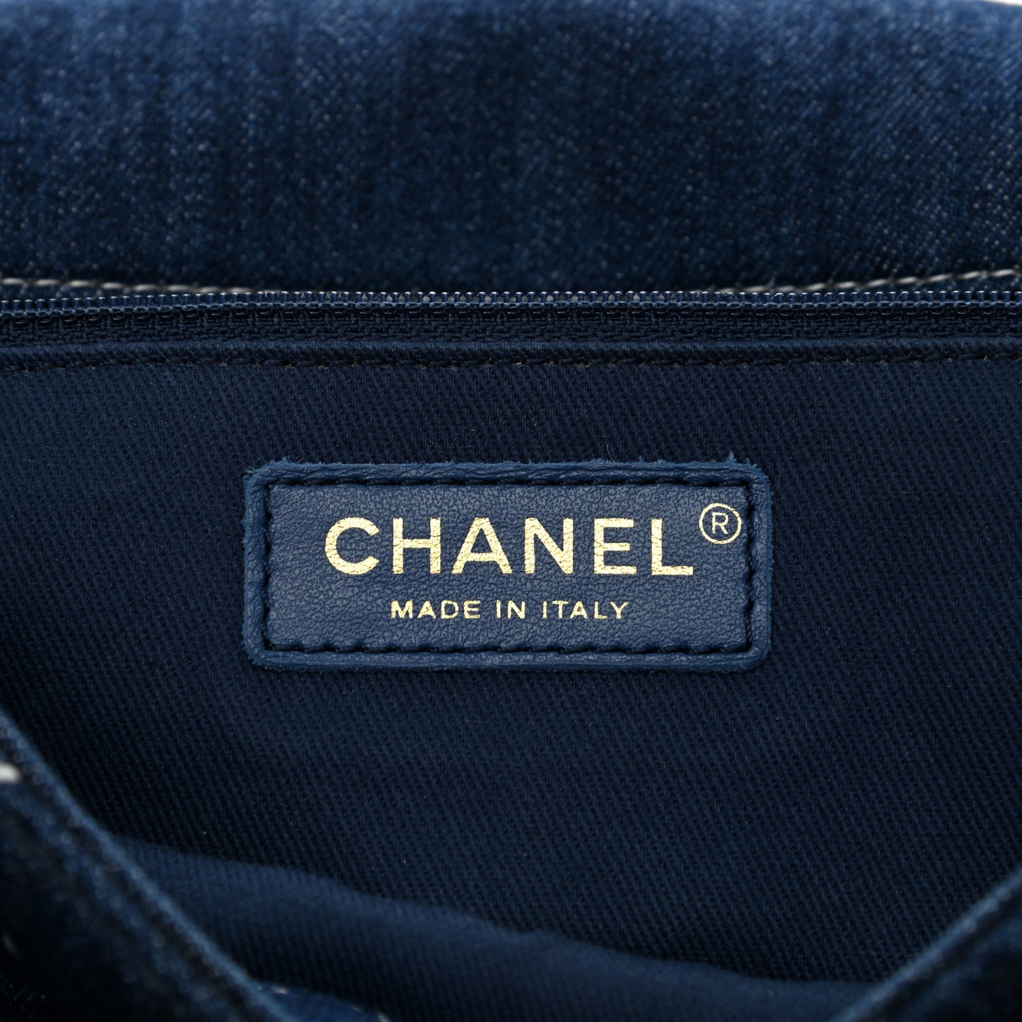 Denim Quilted Single Flap Blue