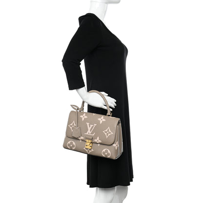 Louis Vuitton Empreinte Monogram Giant Madeleine MM Dove Grey Beige 2 of 12