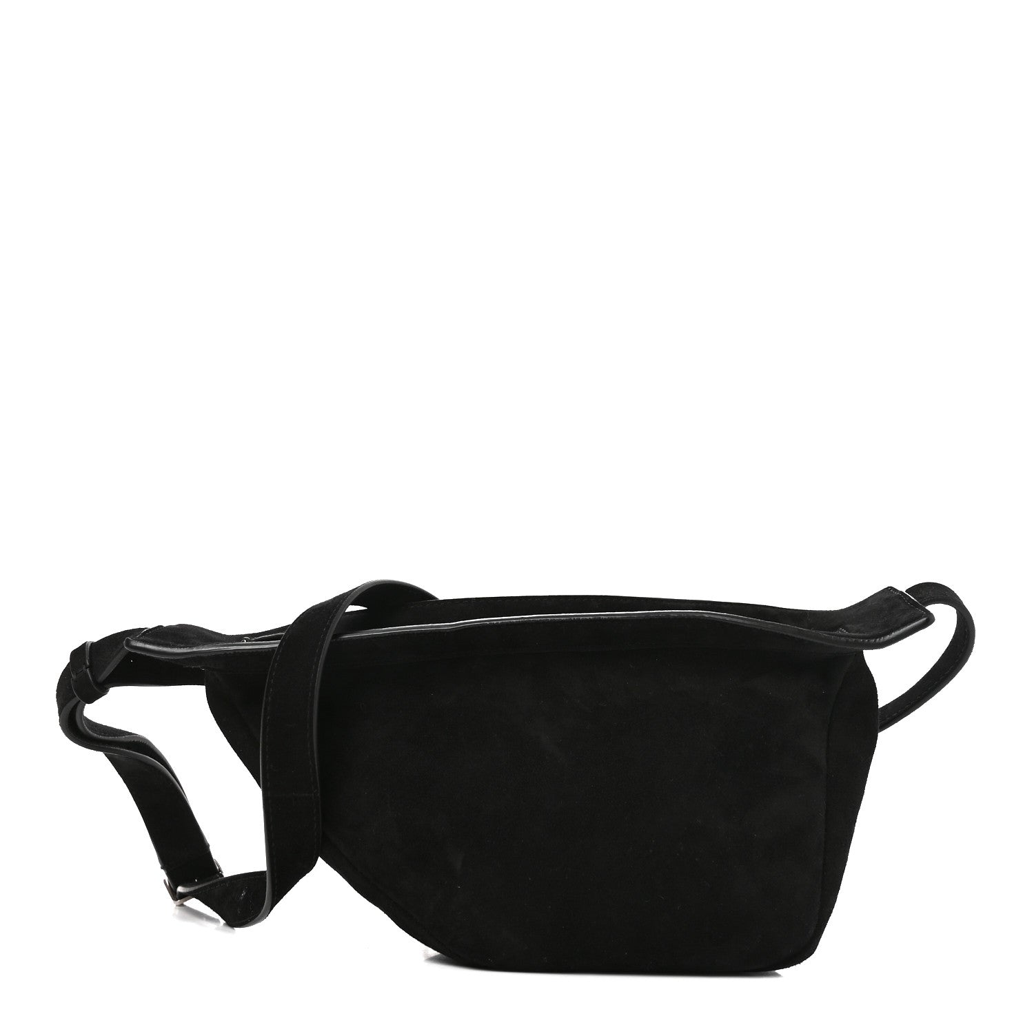 The Row Suede Small Slouchy Banana Bag Black 1 of 9