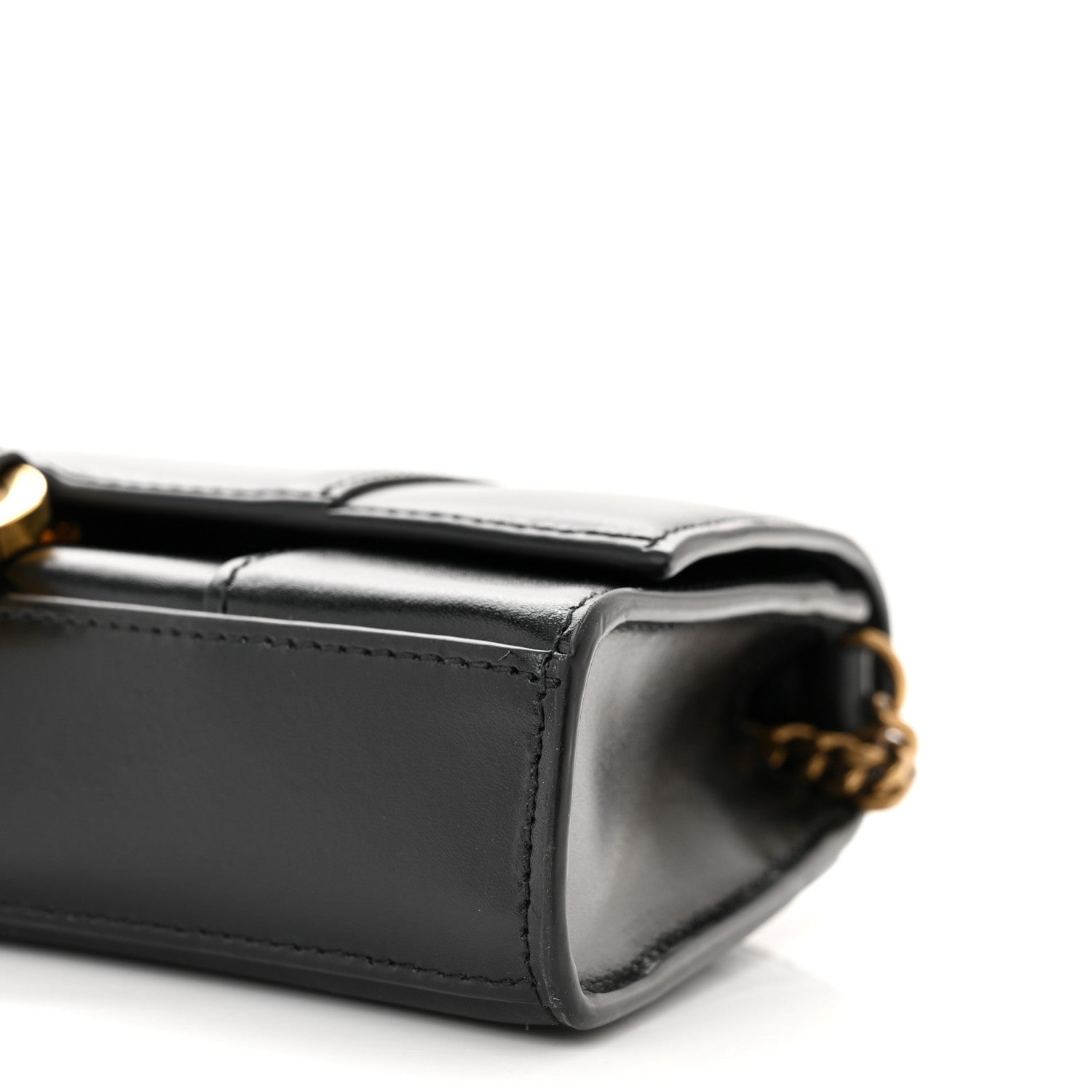 Balenciaga Shiny Box Calfskin Hourglass Chain Bag Black 9 of 10