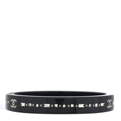 Chanel Resin Crystal CC Bangle Black 3 of 4