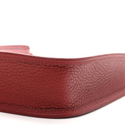 Hermes Taurillon Clemence Evelyne TPM Rouge H 10 of 11