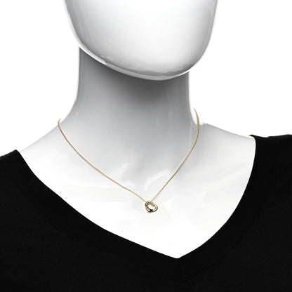 Tiffany 18K Yellow Gold 11mm Elsa Peretti Open Heart Pendant Necklace 2 of 4