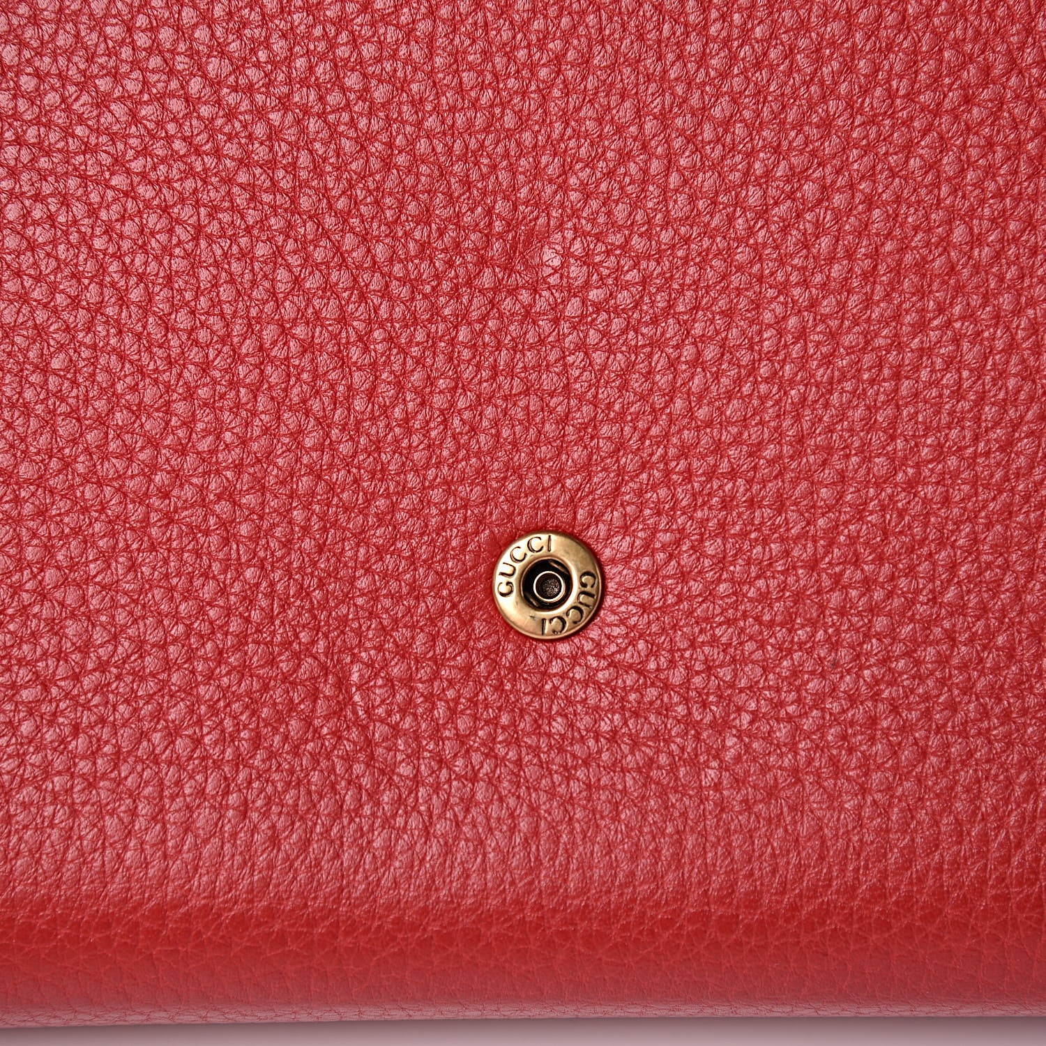 Gucci Calfskin GG Marmont Chain Wallet Vulcanic Red 8 of 10