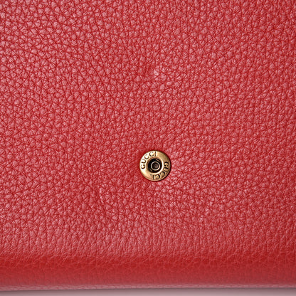 Gucci Calfskin GG Marmont Chain Wallet Vulcanic Red 8 of 10