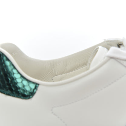 Gucci Calfskin Ayers Bee Embroidered Womens Ace Sneakers 37.5 White Green 12 of 16