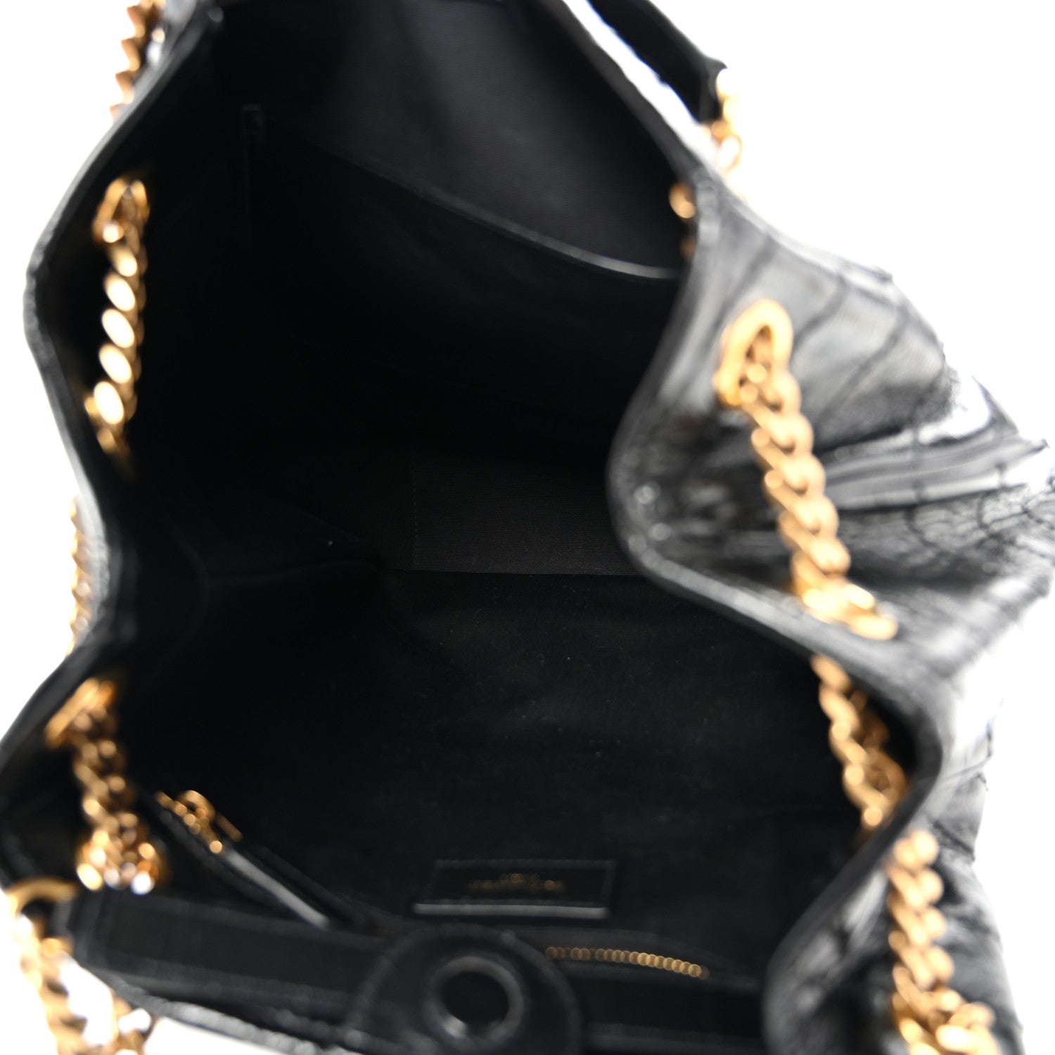 Saint Laurent Crinkled Calfskin Matelasse Monogram Small Niki Tote Black 5 of 10
