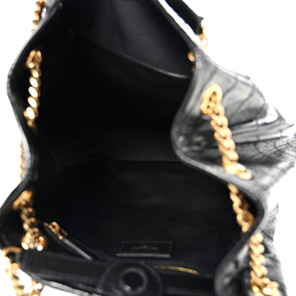 Saint Laurent Crinkled Calfskin Matelasse Monogram Small Niki Tote Black 5 of 10