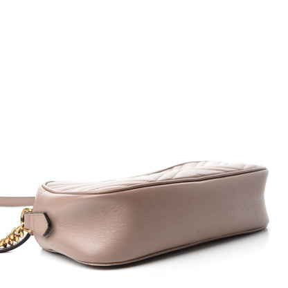 Gucci Calfskin Matelasse Small GG Marmont Chain Shoulder Bag Porcelain Rose 4 of 13