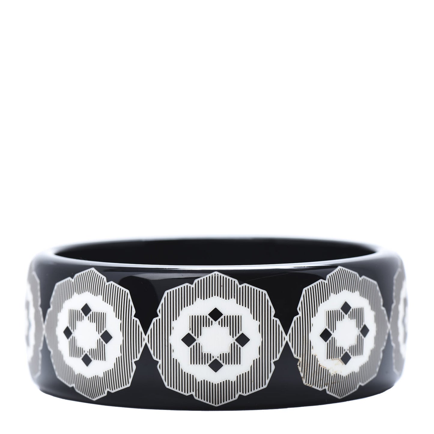 Resin Paloma Picasso Zellige Bangle Bracelet Black