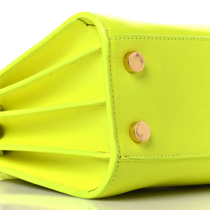 Saint Laurent Calfskin Nano Sac De Jour Neon Yellow 7 of 9