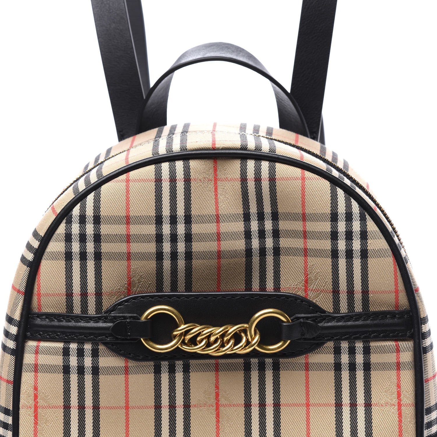 Burberry Smooth Calfskin 1983 Knight Check Link Backpack Black 9 of 9