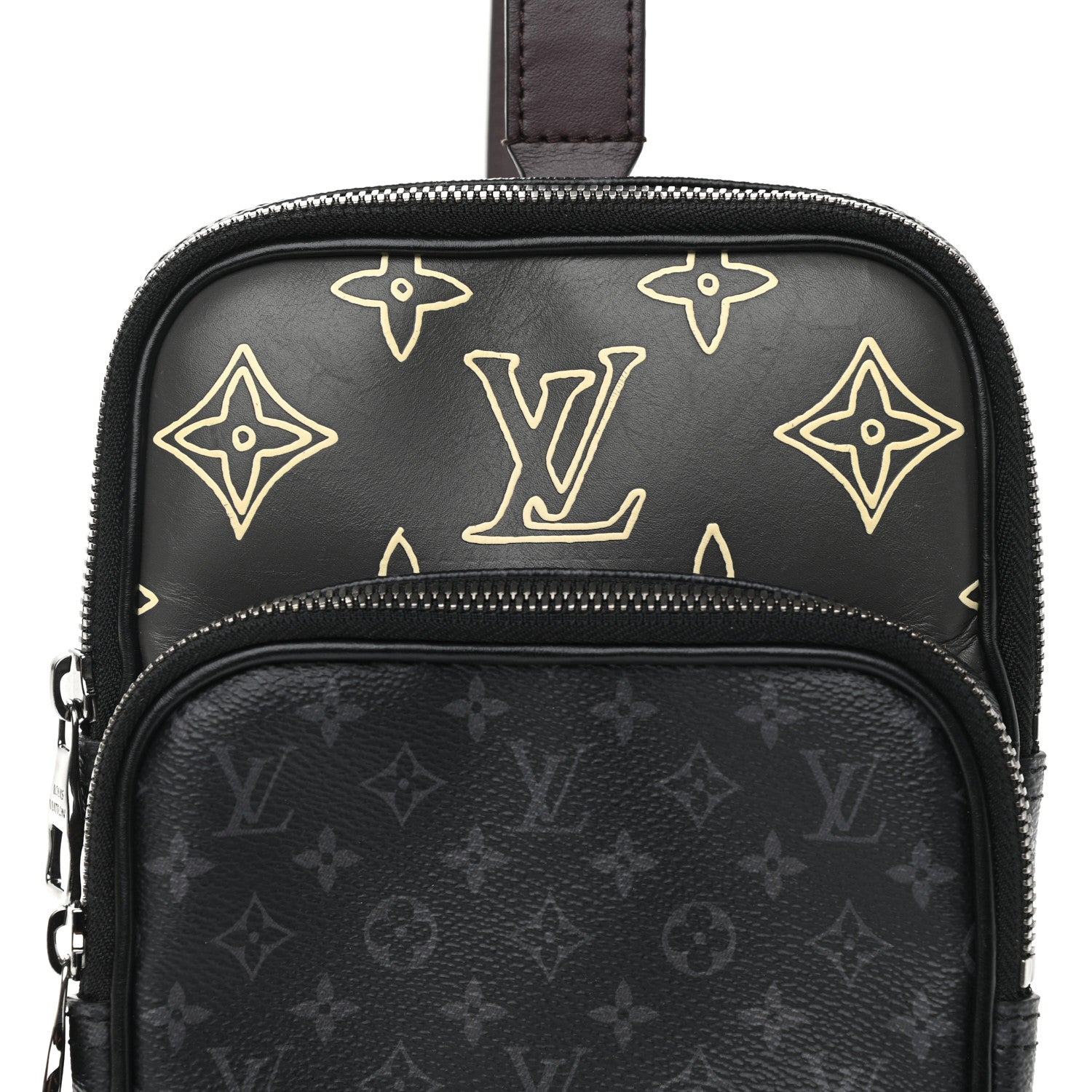 Louis Vuitton Monogram Eclipse Patchwork Amazone Sling Bag 8 of 13