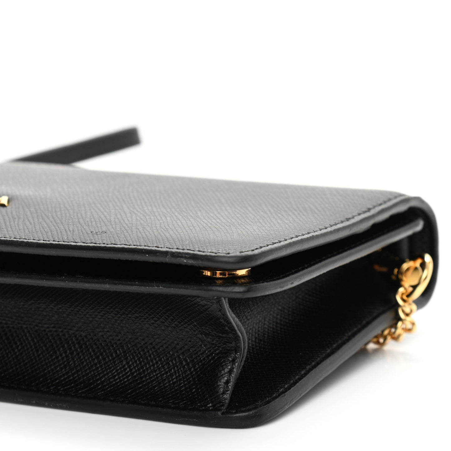 Saffiano Metal Oro Mini Bag Black