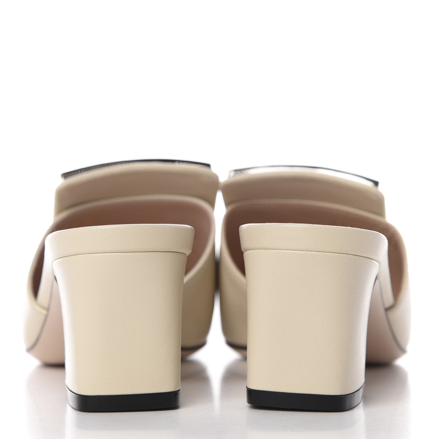 Malaga Kid Crystal Square G Madelyn Mules 36 Vintage White