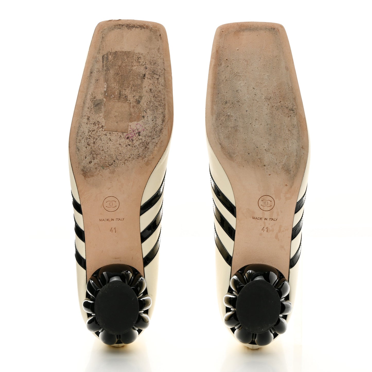 Lambskin Patent Ankle Boots 41 Beige Black