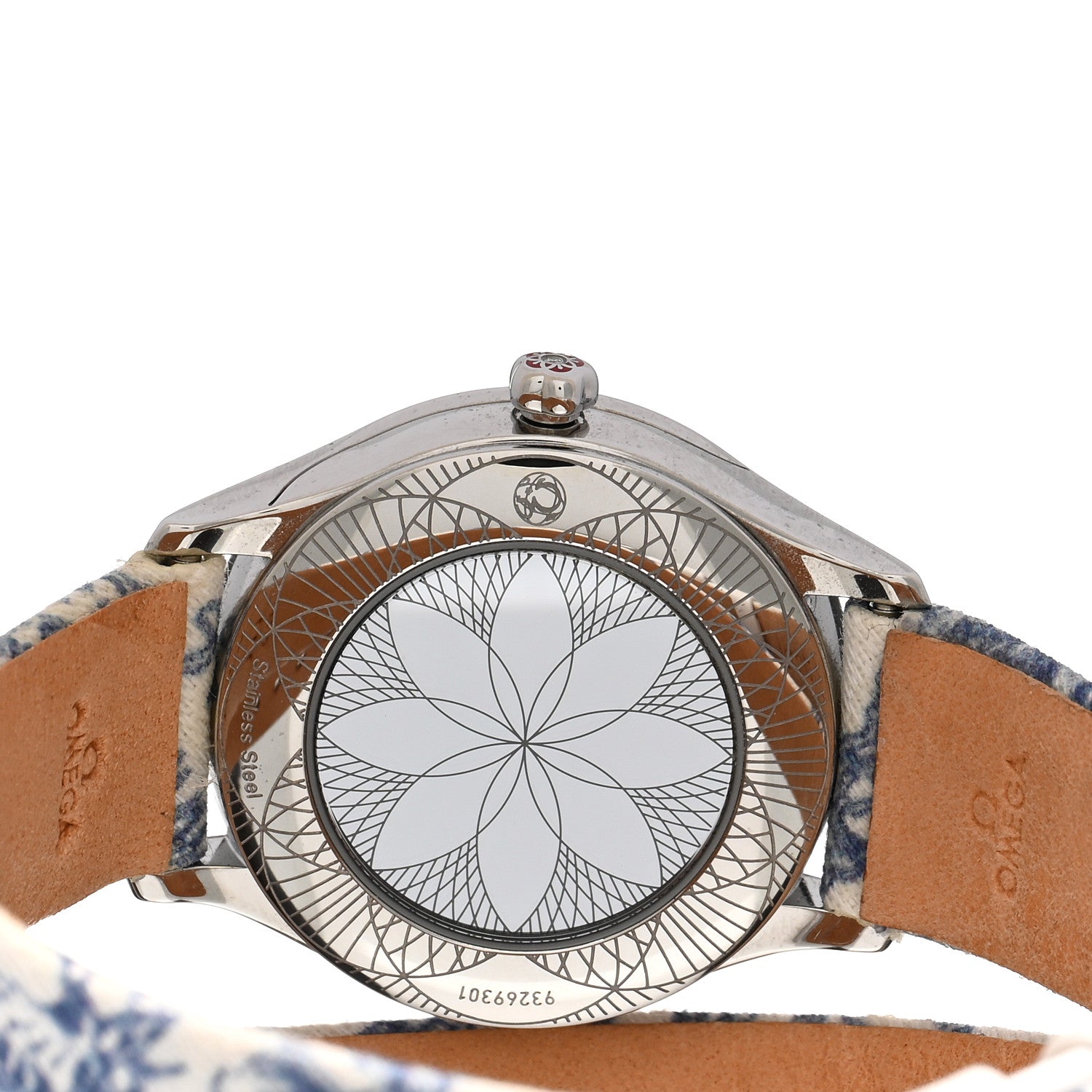 Omega Stainless Steel Fabric Diamond Bezel 26mm De Ville Mini Tresor Quartz Watch 428.17.26.60.04.001 4 of 5