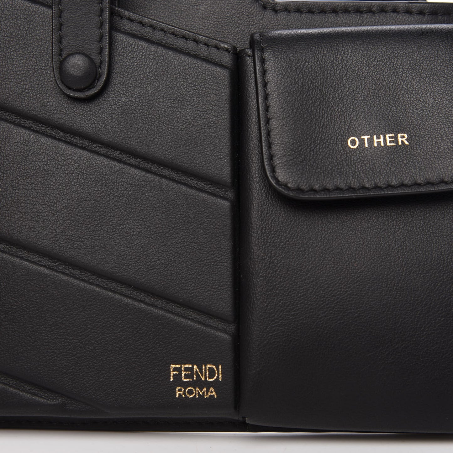 Vitello Grace Matte Two Pocket Mini Crossbody Black