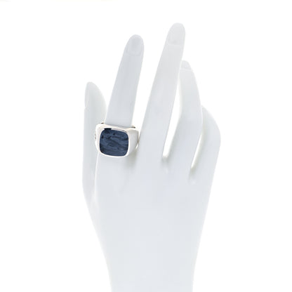 David Yurman Sterling Silver Pietersite Mens Cable Signet Ring 60 9 2 of 6